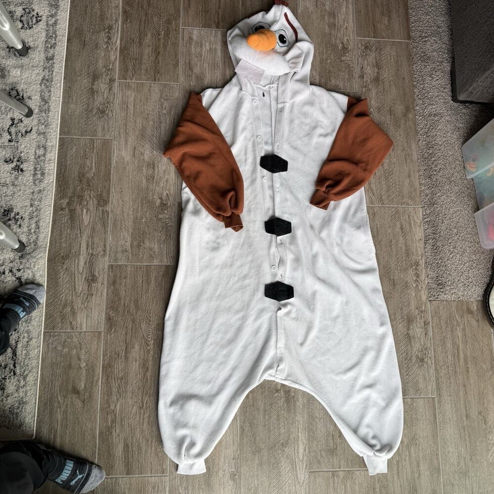Adults Snowman Olaf Bodysuit One Piece Costume Pajamas